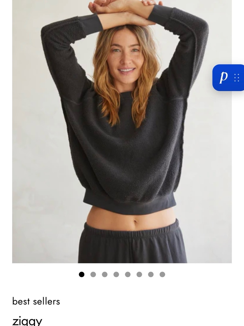 perfectwhitetee Charcoal Ziggy reverse fleece crew neck sweatshirt - Picture 7 of 9